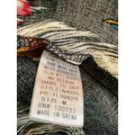 Umgee USA Feather Print Duster Kimono Cardigan Black Multi Color Size Medium Photo 8