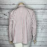 Van Heusen NWT Size XXL White & Red Stripe Long Sleeve Button Down Shirt Top Photo 2