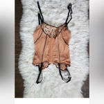 Adore Me  sheer mesh Floral Embroidered Corset Top Photo 1