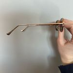 Hexagon Metal Rim Pimp Style Retro Vintage Style Narrow Rose Gold Sunglasses Photo 3