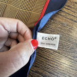 Echo Vintage Square 100% Silk Scarf Classic Plaid 34” X 34” Photo 3