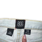 BDG Size 24 Super Light Wash Slim Straight Jeans with Raw Hem Photo 3