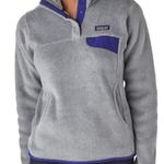 Patagonia Purple&Gray Fuzzy Pullover Jacket Photo 0