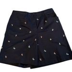 Talbots Women's Size 12 Navy Embroidered Bermuda Shorts Casual Photo 0