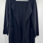 J.Crew 365 Cardigan Blazer Open Long Women's Size M Black Merino Wool Blend Size M Photo 0