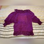 Free People Olivia Printed Wrap Top Purple Size L Photo 3
