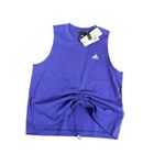 Adidas New  Women's Cotton Cinch Tank Top Size XS NWT purple blue Photo 8