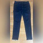 Judy Blue  Dark Indigo Frayed Skinny fit Jeans. womens 13/31 Photo 2