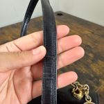 Gucci Vintage  Black Leather Flap Chain Shoulder Handbag Evening Bag Authentic Photo 7