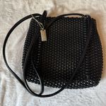 Nine West Faux Black Leather Weave Woven Crossbody Bag Purse Photo 6
