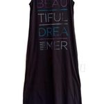 Uniqlo  Dark Grey Maxi Moo Moo Dress with Colorful Text Med Photo 0