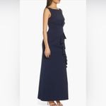 Eliza J Ruffle Front Gownaxi Dress In Navy Size 2 Photo 2