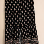 Hollister  Midi Skirt Black Ditsy Floral Ruffle Boho Prairie Cottagecore L Photo 0