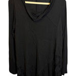 Sweater Women's Size Large Knit Cowl Neck Lace Black Chicos 2 Photo 0