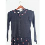 Talbots Floral Black Lined SheathDress With Silk Embroidered Cardigan 4p USA Photo 1