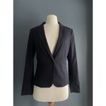 H&M  Blue Blazer Jacket Womens Size 4 polyester rayon Blend Career Office EUC Photo 1