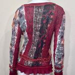 Alberto Makali Multi-print Floral Ruffle Blouse Photo 8