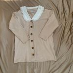 Buttoned Lace Collar Cardigan Dress Size L Photo 1