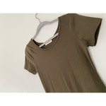 Zenana Outfitters T-Shirt Dress Parisian Scandi Preppy Bougie Streetwear Army Olive Green Photo 3