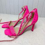 Vince Camuto Hot Pink Studded leather strap heels Size 9M New Photo 5
