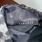 Carlisle  Sheath Dress Metallic Leopard Black Size 2 Photo 3