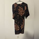 Anthropologie  Maeve Mirabilis Batwing Kimono Sleeve Knee Length Dress Brown Sz 2 Photo 2