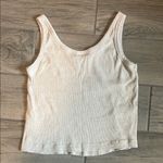 Route 66  White Fitted Crop Tank Top Photo 4