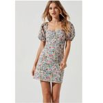 ASTR  SKYLAR FLORAL PUFF SLEEVE MINI DRESS Size Small NWT Photo 4
