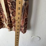 Unity Tunic Top Y2k‎ Small Brown Animal Print Short Sleeve Sheer Beaded Boho Photo 3