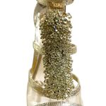 Ganni Gianni Bini Gold Metallic Heels Size 8 Holiday Party Going Out Sparkly Platform Photo 5