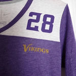 Nike NFL Minnesota Vikings #28 Adrian Peterson Purple Jersey Style Tee size M Photo 1