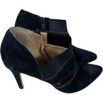 Corso Como Black Suede Leather Pull On Stiletto Heels Booties Size 7.5 Photo 0