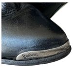 Zodiac Vintage USA Black Leather High Heel Slouch Boots w silver toes size 7.5-8 Photo 2