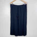 Carly Jean Los Angeles Black Wide Leg Drawstring Lounge Pants Medium USA Made Photo 2