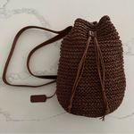 Ralph Lauren Vintage Hand Knit Open Weave Leather Backpack Dark Chocolate Brown Photo 0
