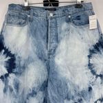 Juicy Couture  Indigo Relaxed-Fit Tie-Dyed Button Fly Jeans Size 30 NWT Photo 1