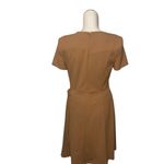 Calvin Klein NWT  Scuba Crepe Short Sleeve Pleated Side Dress IN LUG Photo 3