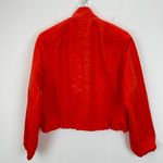J.Crew  Collection Lightweight Bomber Jacket Relaxed Gold Buttons Red XS NWT Photo 13