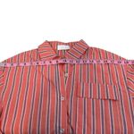 Isalis  Leo Pop-Top Pink Striped Button Down Shirt Womens‎ Long Sleeve New Small Photo 7