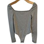 SheIn  Long Sleeve Bodysuit Womens Size Small Gray Stretch Sculpting Slimming NWT Photo 0
