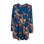 EUC DR2 Teal Floral Paisley Boho Babydoll Hi Photo 1