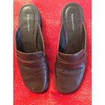 Naturalizer  Mules Leather Slip On 1.5" Heel Chrisler Size 8.5 Womens Brown Photo 1