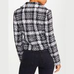 Alice + Olivia NWT Black and Off White Tweed Moto Jacket Photo 3