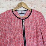 Tommy Hilfiger | Red Peplum Hem Tweed Jacket Photo 5