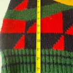 Vintage Paul Vivaldi Unisex Medium Beaded Crewneck Knit Chunky Sweater Airplane Green Photo 4