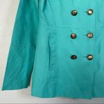 Hurley Double Breasted Rain Jacket Windbreaker Teal/Aqua Size Small Photo 4