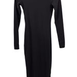 SKIMS Fits Everybody Crew Neck Long Sleeve Maxi Dress Black S NWT ( sold out) Photo 3