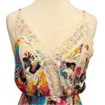 Meghan LA  Floral Summer Maxi Dress Strappy Backless Lace Trim Boho Size Small Photo 5
