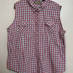 Legacy Falls for Her‎ Women's Shirt Sleeveless Plaid Size XXL Blue Photo 0
