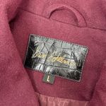 Sam Edelman  Burgundy Wool Blend Asymmetrical Wrap Coat Women’s Large Photo 6